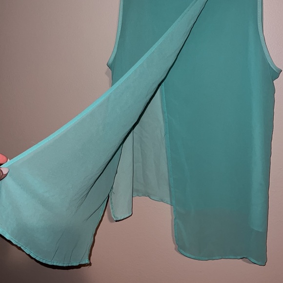 Lush Teal Aqua color Tank Top size S - Picture 3 of 8